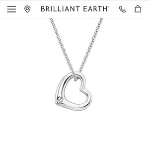 Brilliant Earth heart diamond pendant necklace